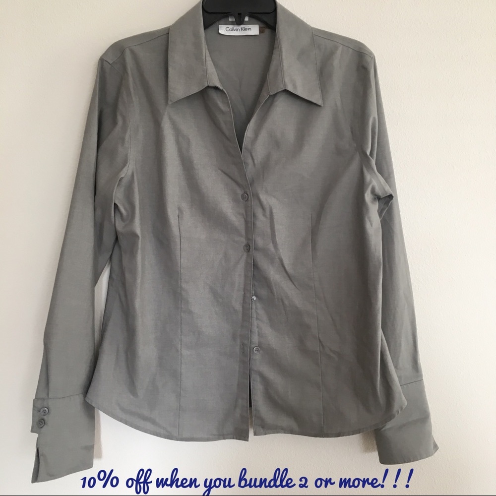Calvin Klein Women’s  Gray Long Sleeve